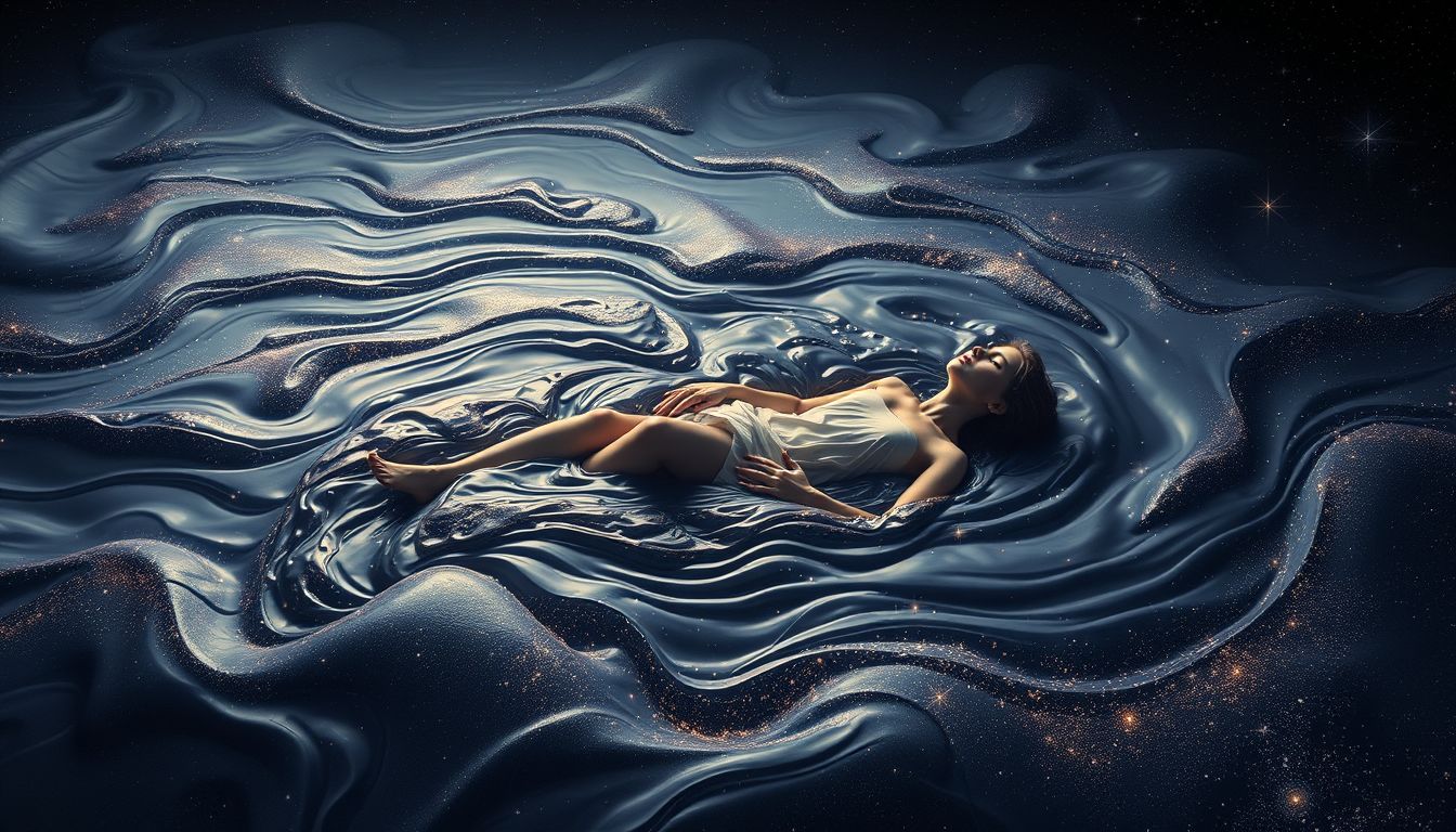 Im Pech schwimmen symbolisiert Überforderung und das Gefühl des Kontrollverlusts.