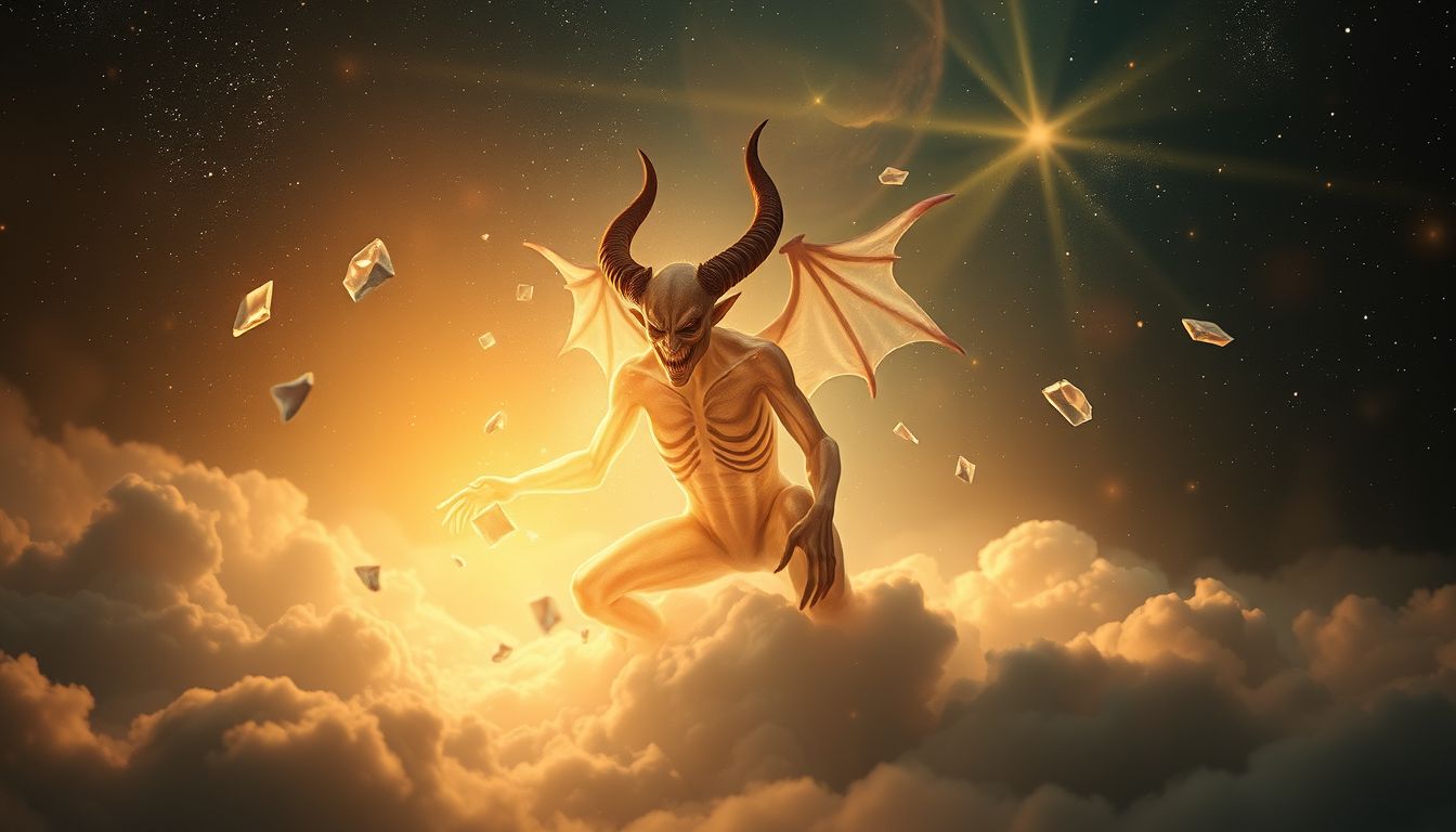 Ein hilfloser Dämon symbolisiert innere Schwäche und Veränderungsbedarf.