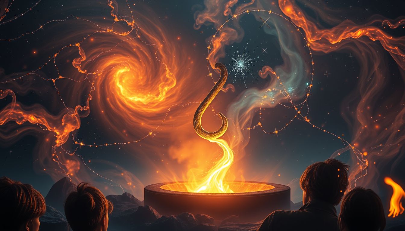 Das Schmieden eines Feuerhakens symbolisiert innere Stärke und Wandel.