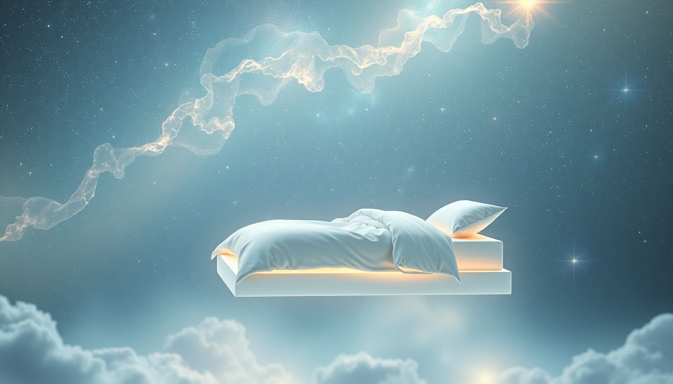 Weiße Laken symbolisieren Reinheit und inneren Frieden im Traum.