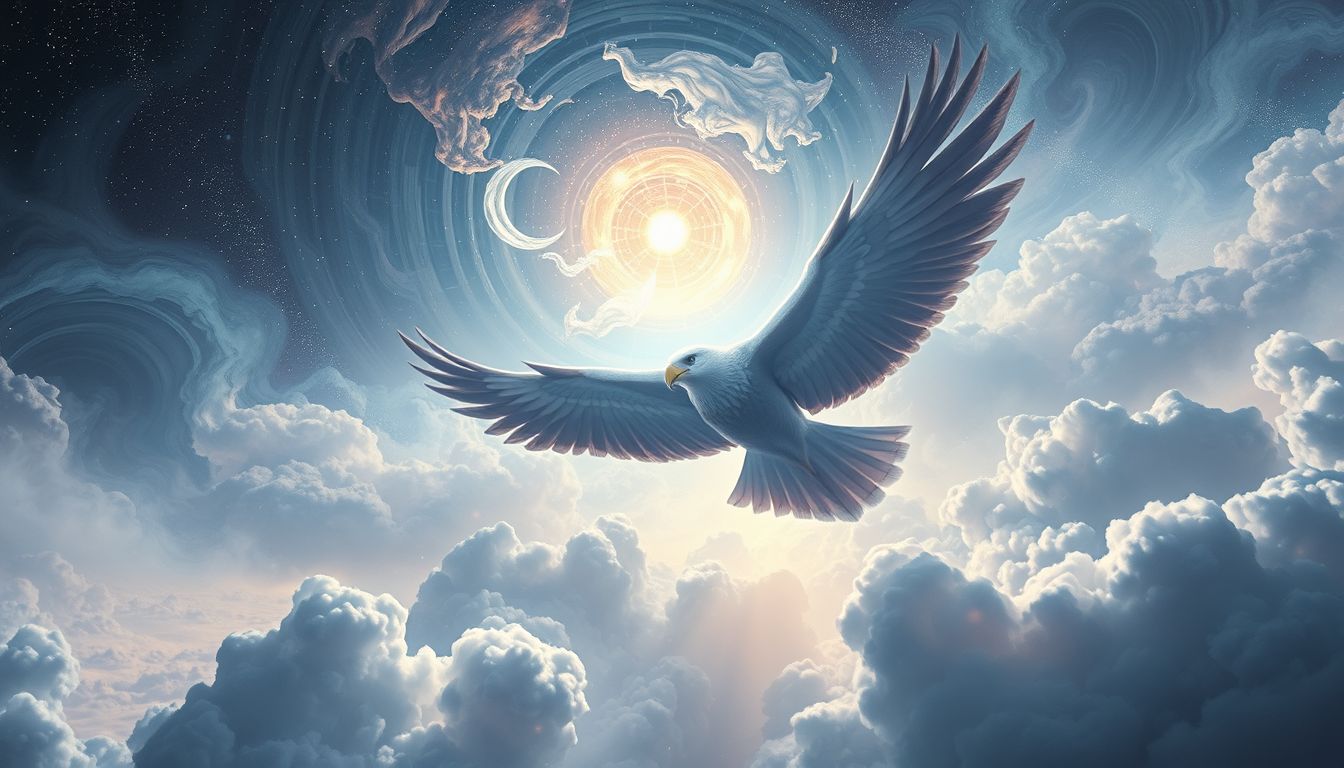 Das 14. Krächzen eines Kondors symbolisiert spirituelle Erhebung und Klarheit.