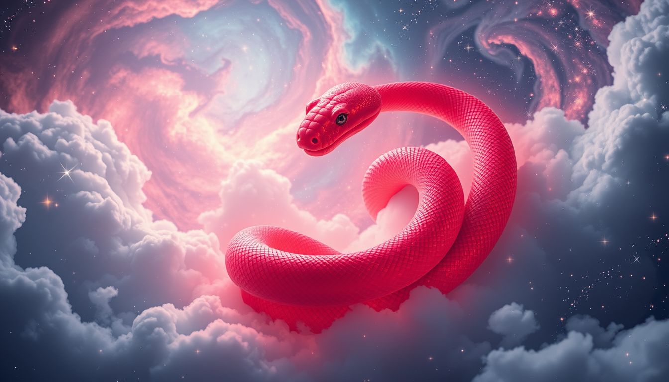 Eine rote Natter im Traum symbolisiert oft Leidenschaft und Gefahr.