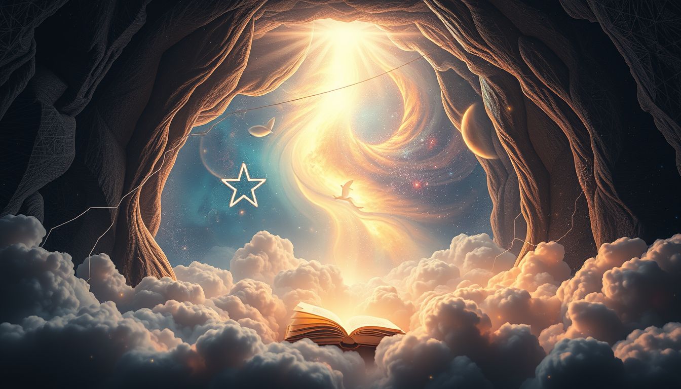 Ein Tresorraum voller Bücher symbolisiert verborgene Weisheit und Erkenntnis.