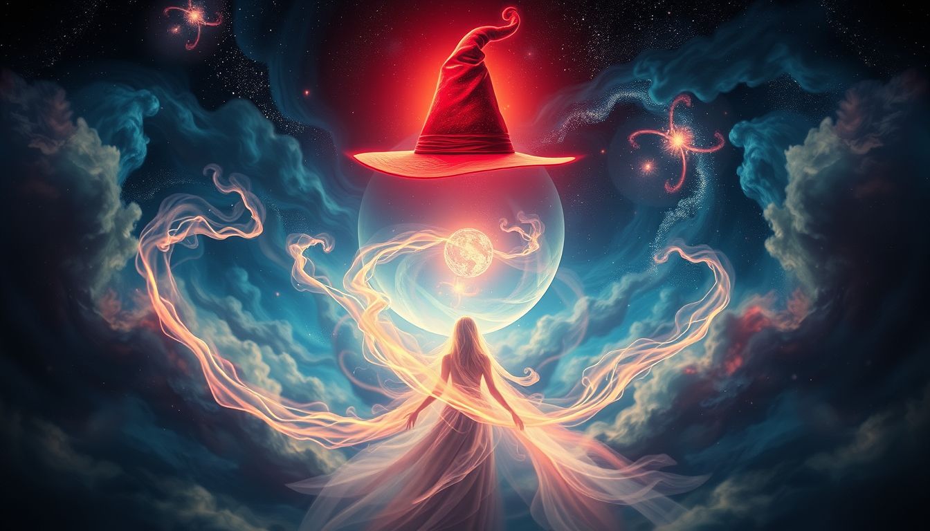 Ein roter Spitzhut symbolisiert oft starke Leidenschaft und Energie.
