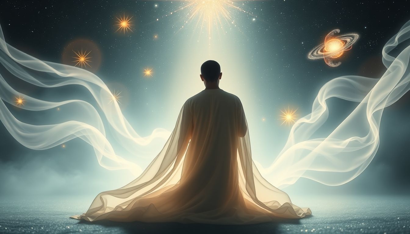 Im Kaftan zu beten symbolisiert spirituelle Reinheit und innere Ruhe.