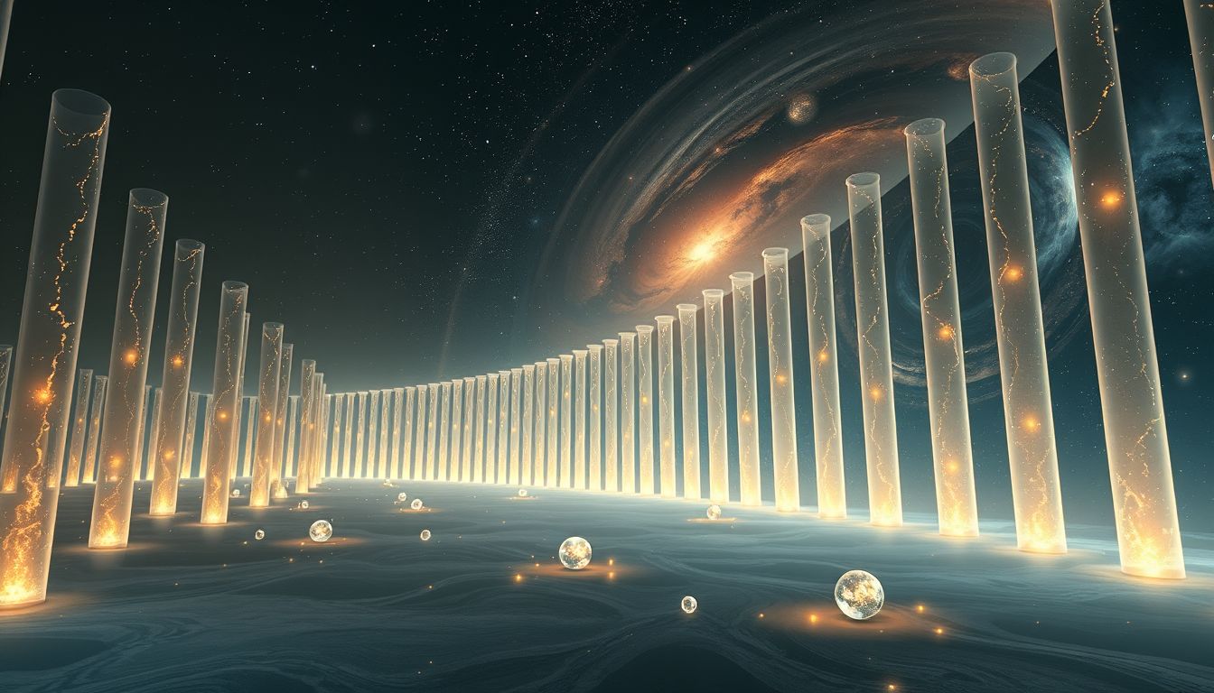 Ein verlaufender Säulengang symbolisiert Orientierungslosigkeit im Leben.