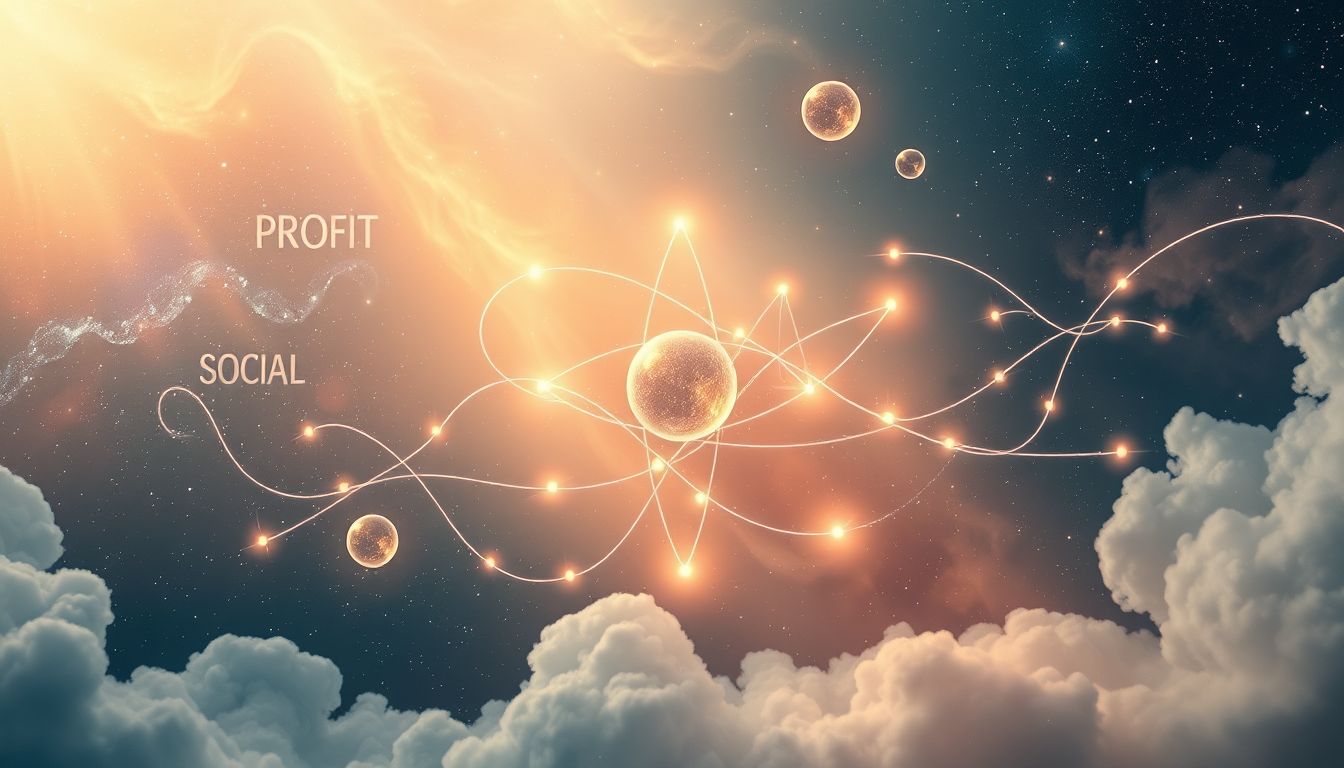 Träume von Reingewinn verbinden Erfolg mit sozialer Verantwortung nachhaltig.