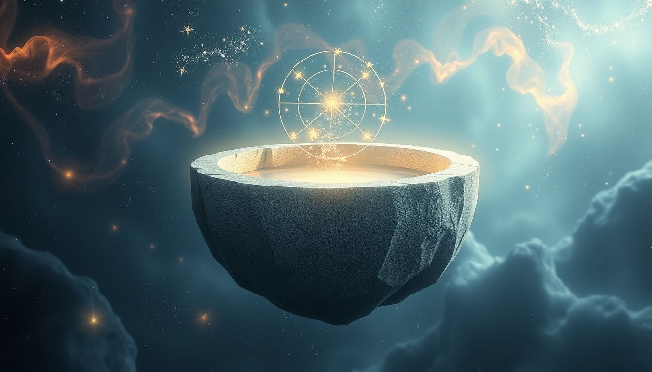Ein sprechender Taufstein symbolisiert göttliche Führung im Traum.