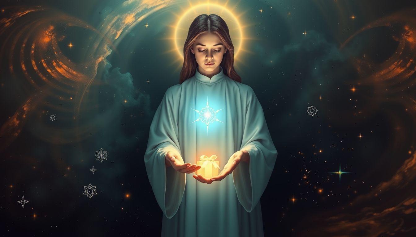 Ein Geschenk vom Kirchenbeamten symbolisiert spirituelle Führung und Segen.