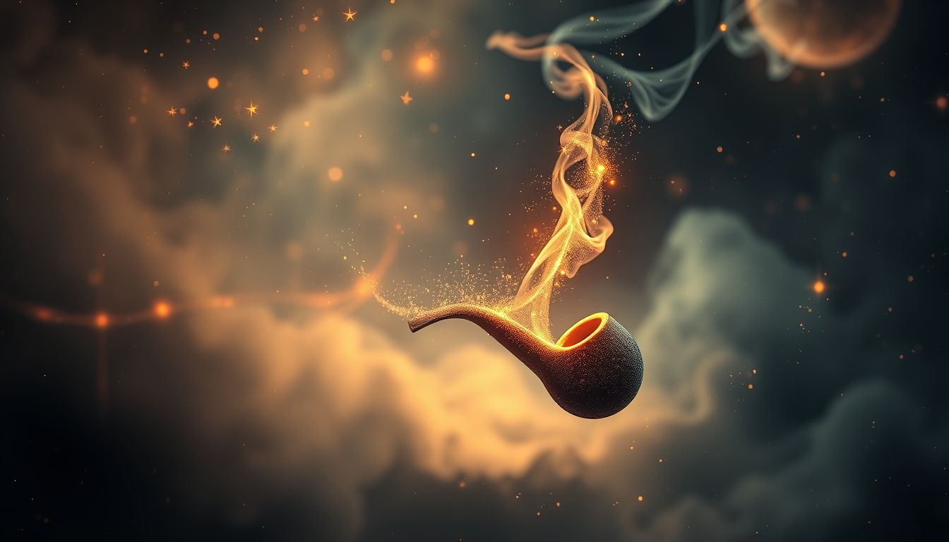 Eine Feuer-fangende Tabakpfeife symbolisiert plötzliche, kreative Energie im Traum.