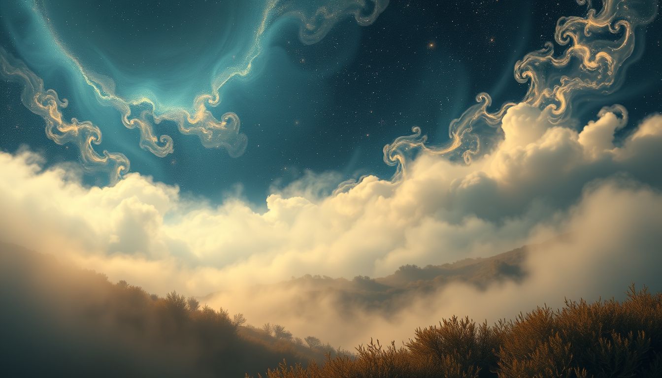 Dichter Nebel im Chaparral symbolisiert verborgene Ängste im Traum.