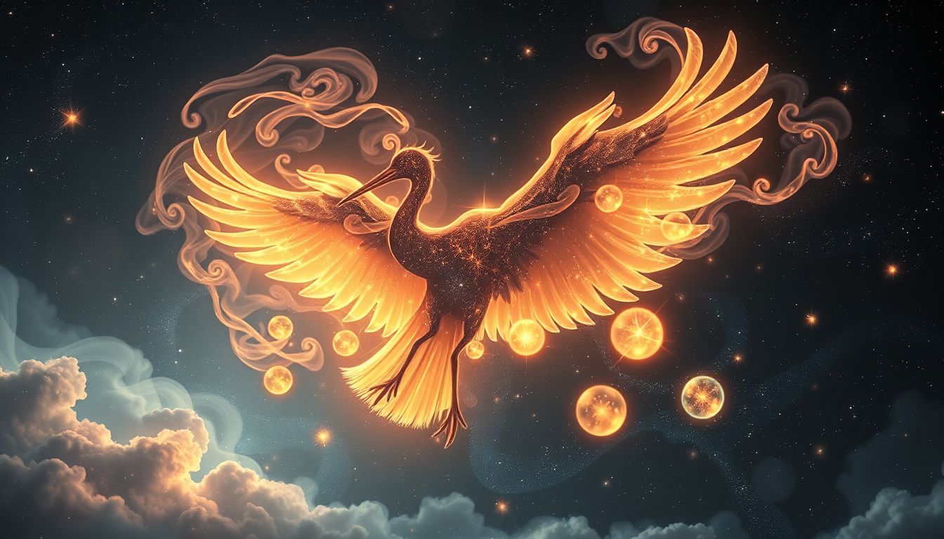 Der 26. Krächzen eines Storchs symbolisiert Familie und Neubeginn.