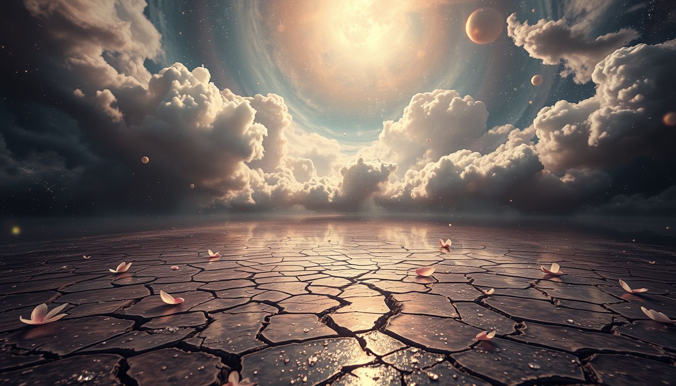 Ein trocknender Teich im Traum symbolisiert emotionalen Verlust und Veränderung.