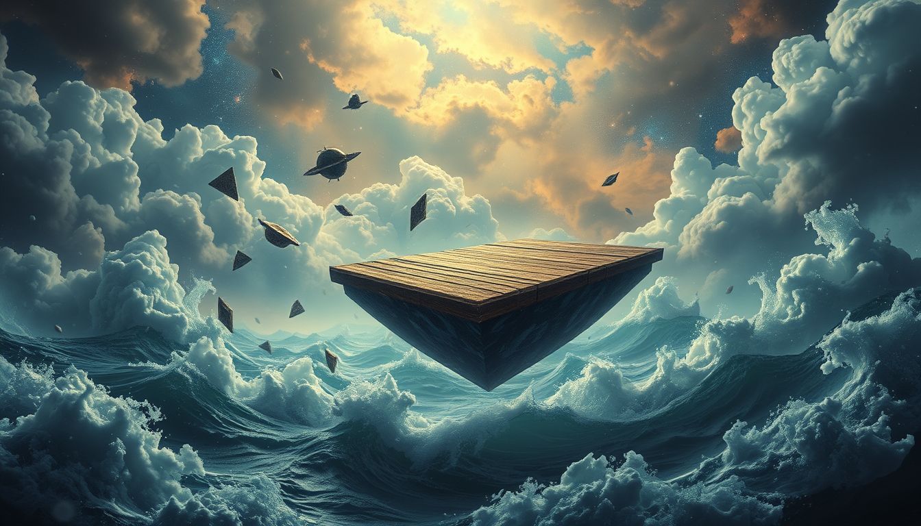 Ein stürmisches Dock symbolisiert innere Konflikte und emotionale Prüfungen.