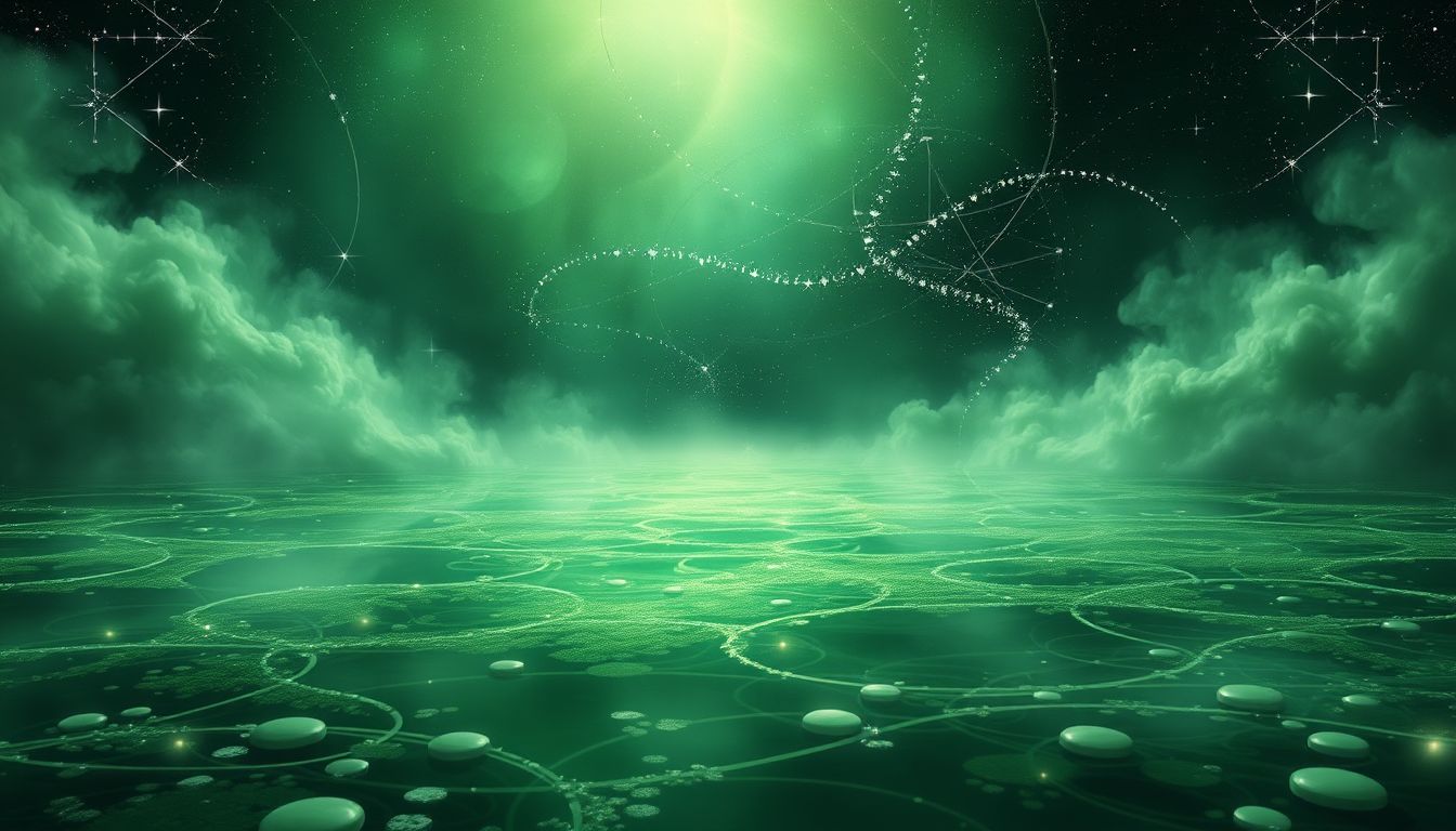 Ein algenreicher Teich symbolisiert oft innere Unruhe und Blockaden.