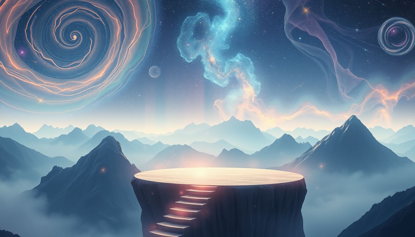 Ein Bergblick-Terrassentraum symbolisiert Freiheit und innere Klarheit.