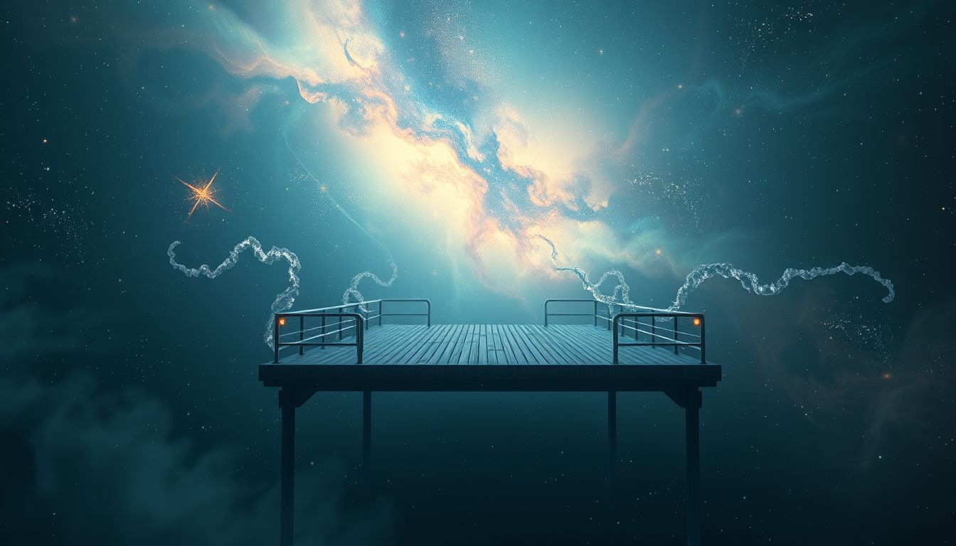 Ein leeres Dock symbolisiert verpasste Chancen und innere Leere.