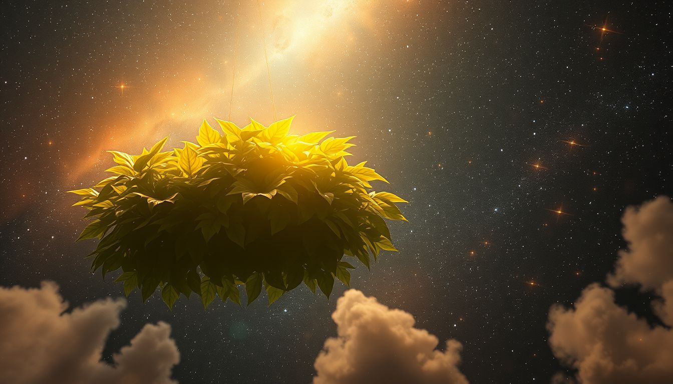 Laubdächer symbolisieren im Traum Schutz, Geborgenheit und persönliche Entwicklung.