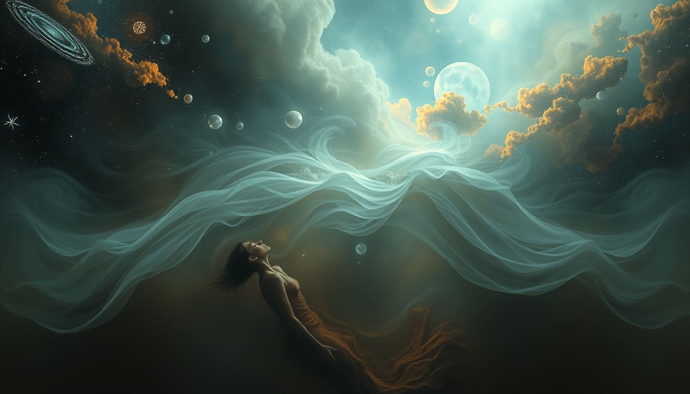 Baden in trübem Wasser symbolisiert emotionale Unklarheit und Unsicherheit.