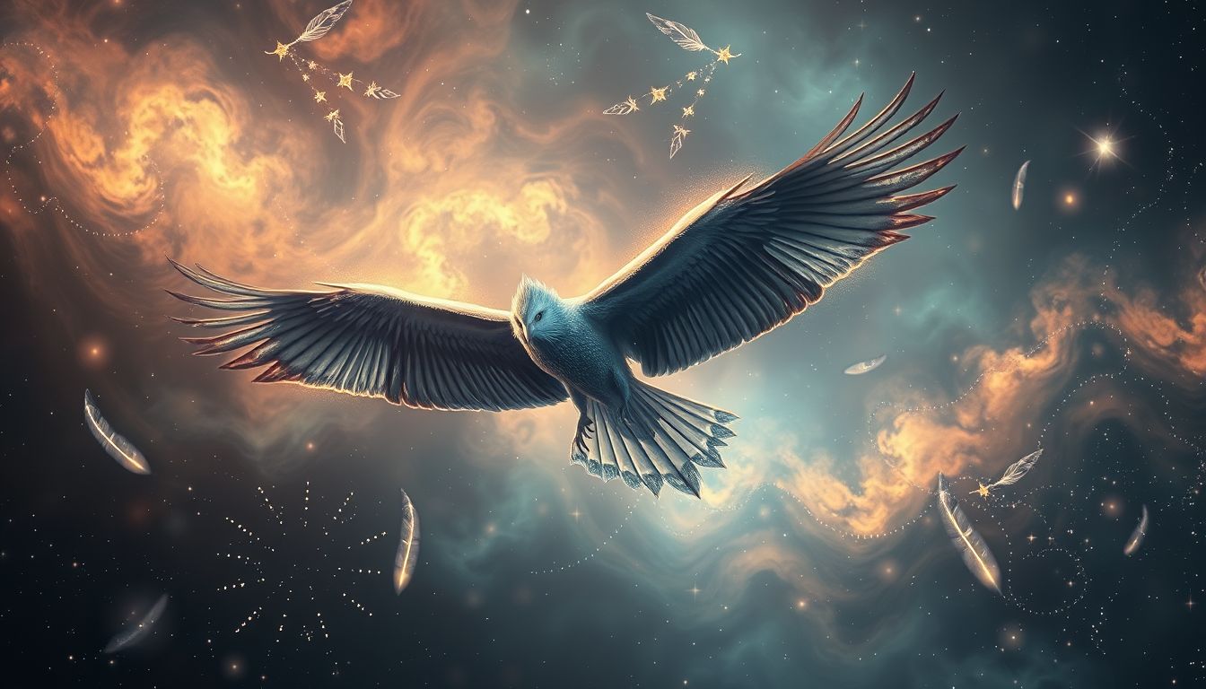 Donnervögel symbolisieren im Flug oft Freiheit und spirituelle Kraft.
