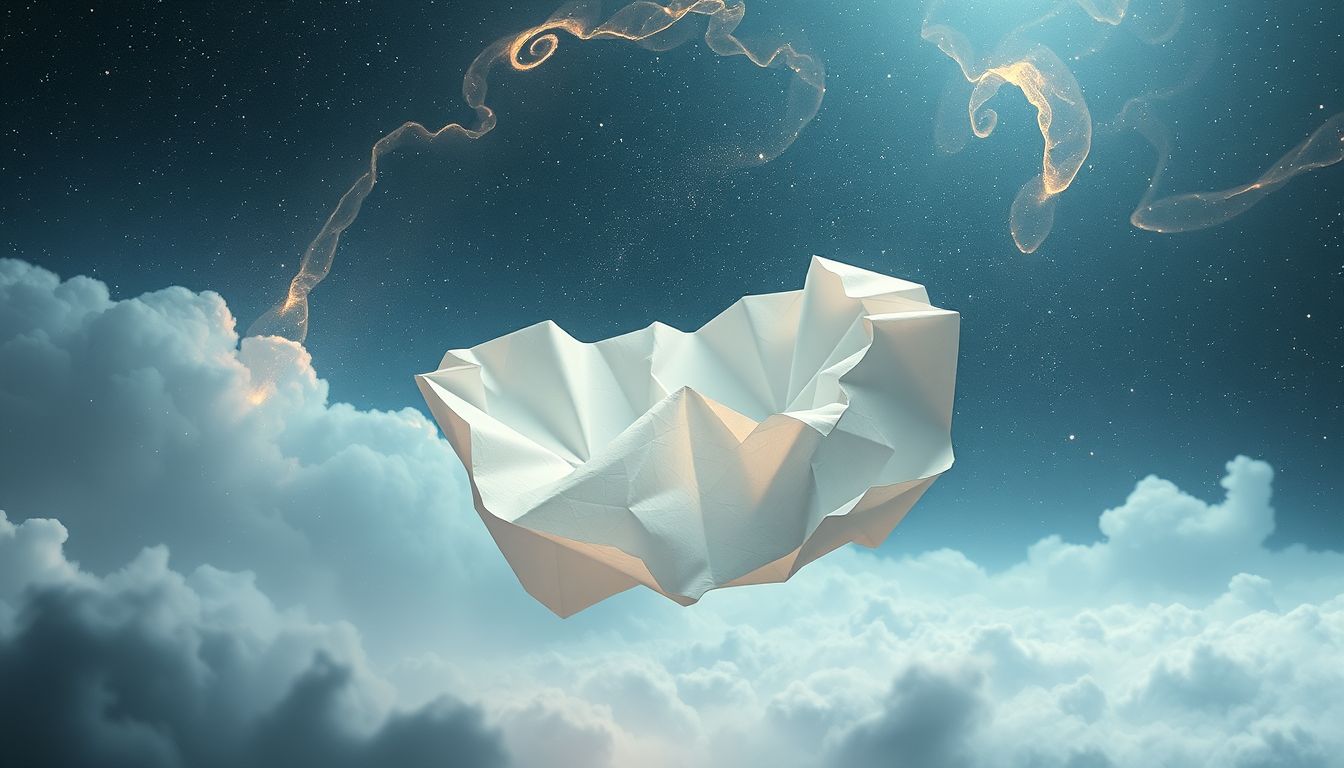 Ein papierner Ablass im Traum symbolisiert Vergänglichkeit und innere Leere.