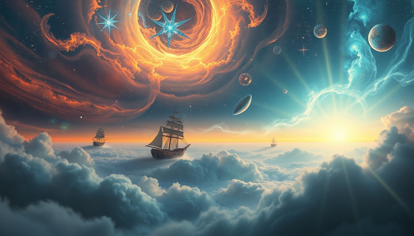 Schiffe am Horizont symbolisieren oft neue Abenteuer und Lebenswechsel.