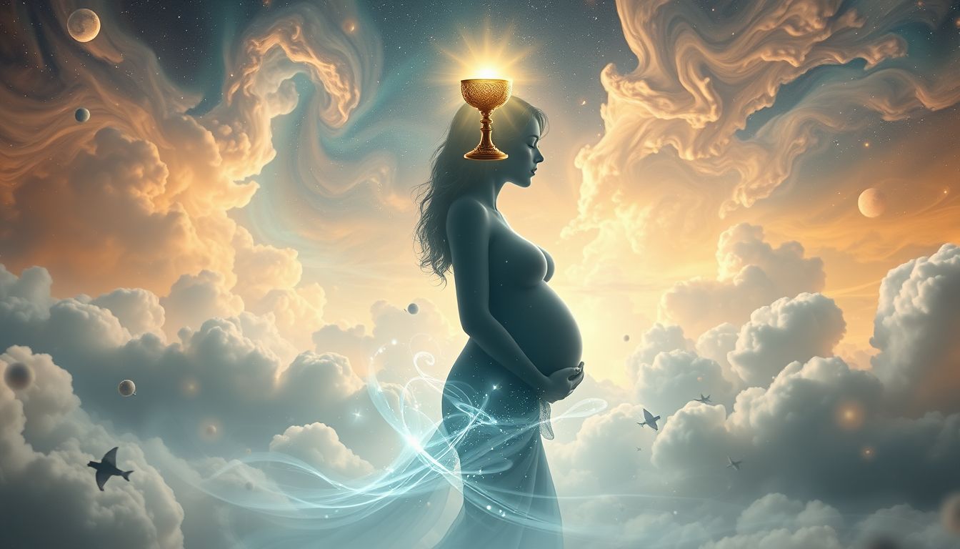 Ein Kelch im Traum schwangerer Frauen symbolisiert neues Leben.