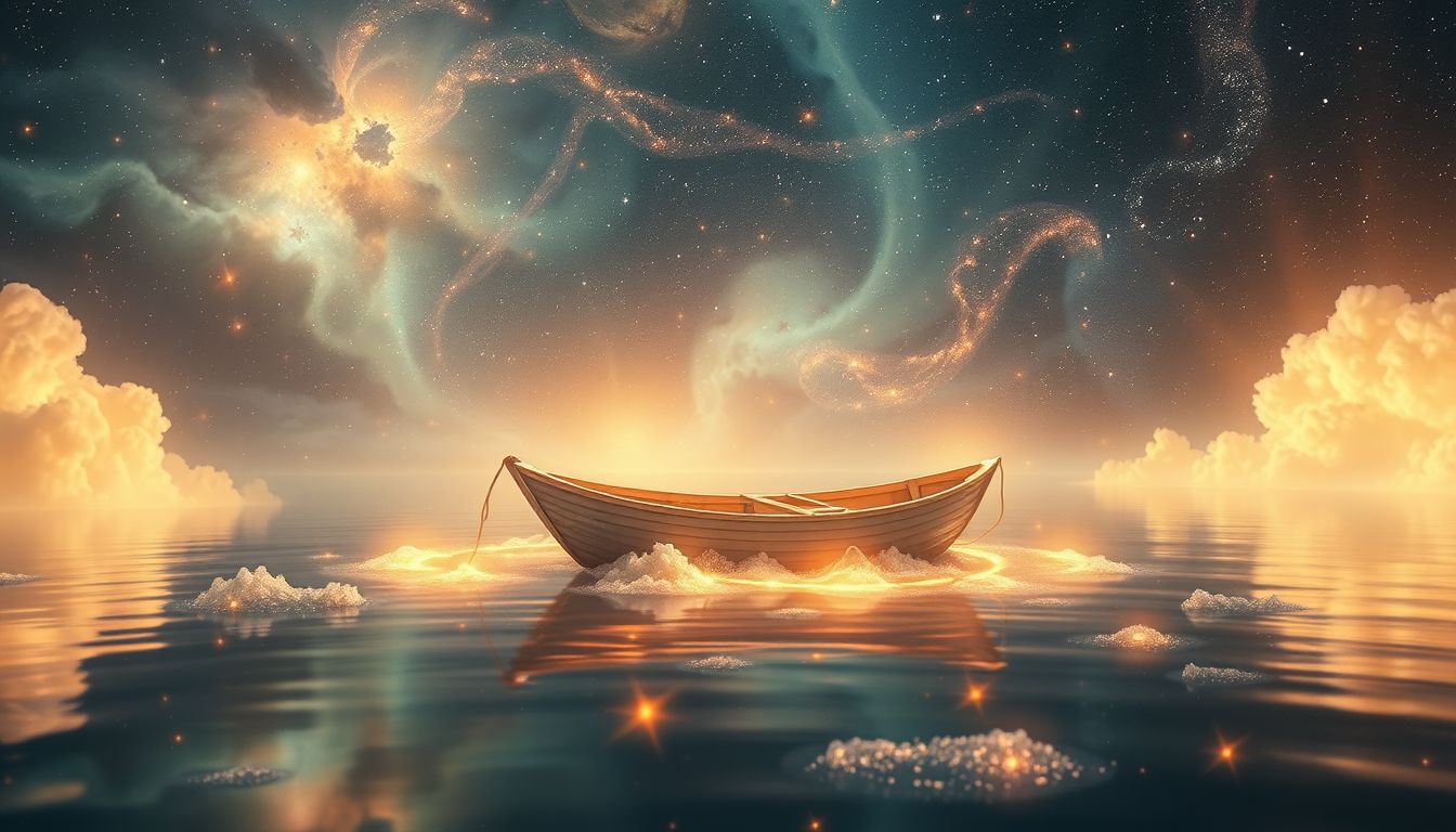 Eine Jolle im Hafen symbolisiert Ruhe und inneren Frieden im Traum.