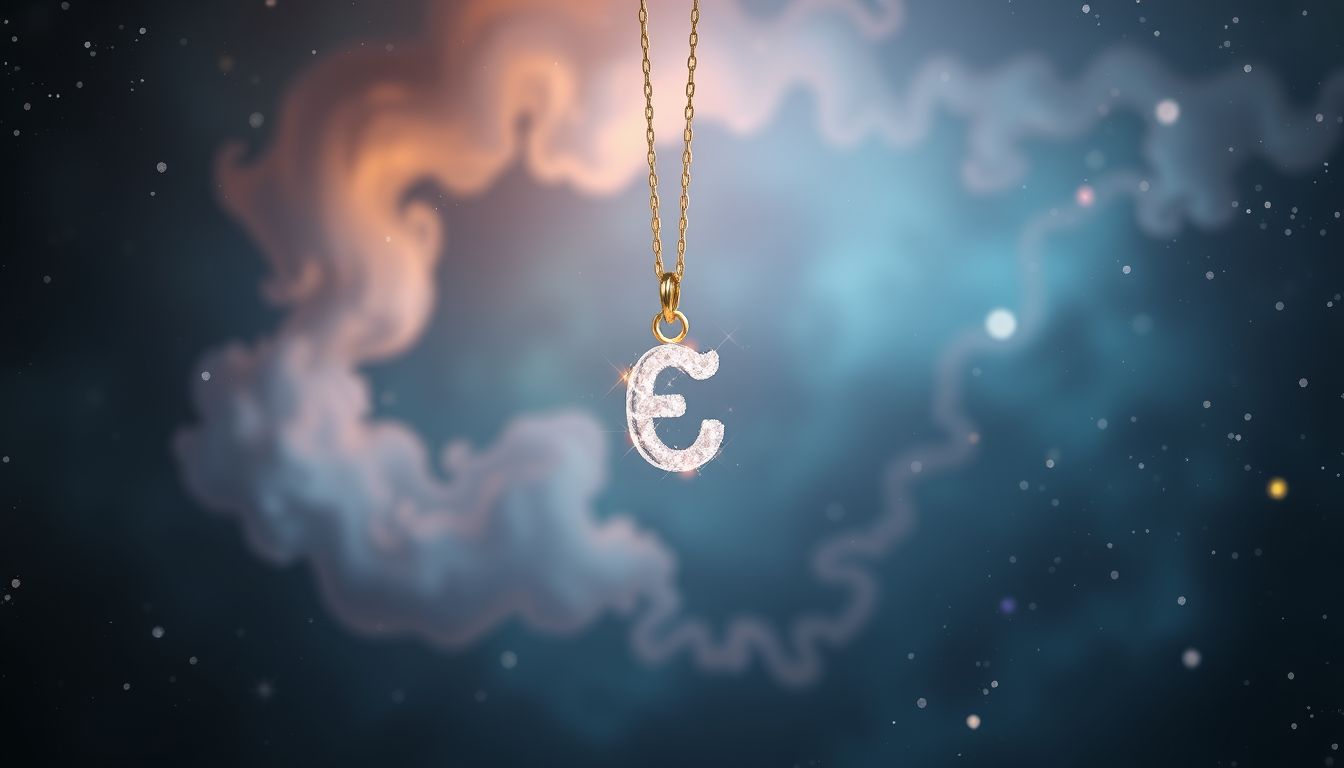 Eine Buchstabenanhänger-Kette symbolisiert persönliche Identität im Traum.