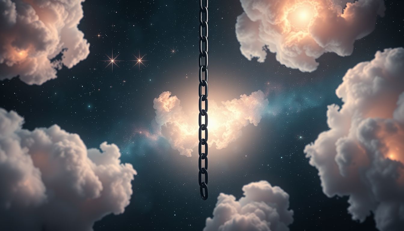 Eine schwere Kette im Traum symbolisiert emotionale Belastung und Verpflichtung.