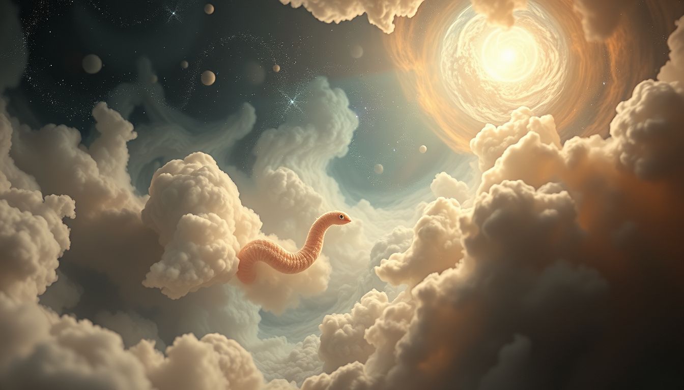 Einzelner Wurm symbolisiert oft die Konzentration auf ein Problem.