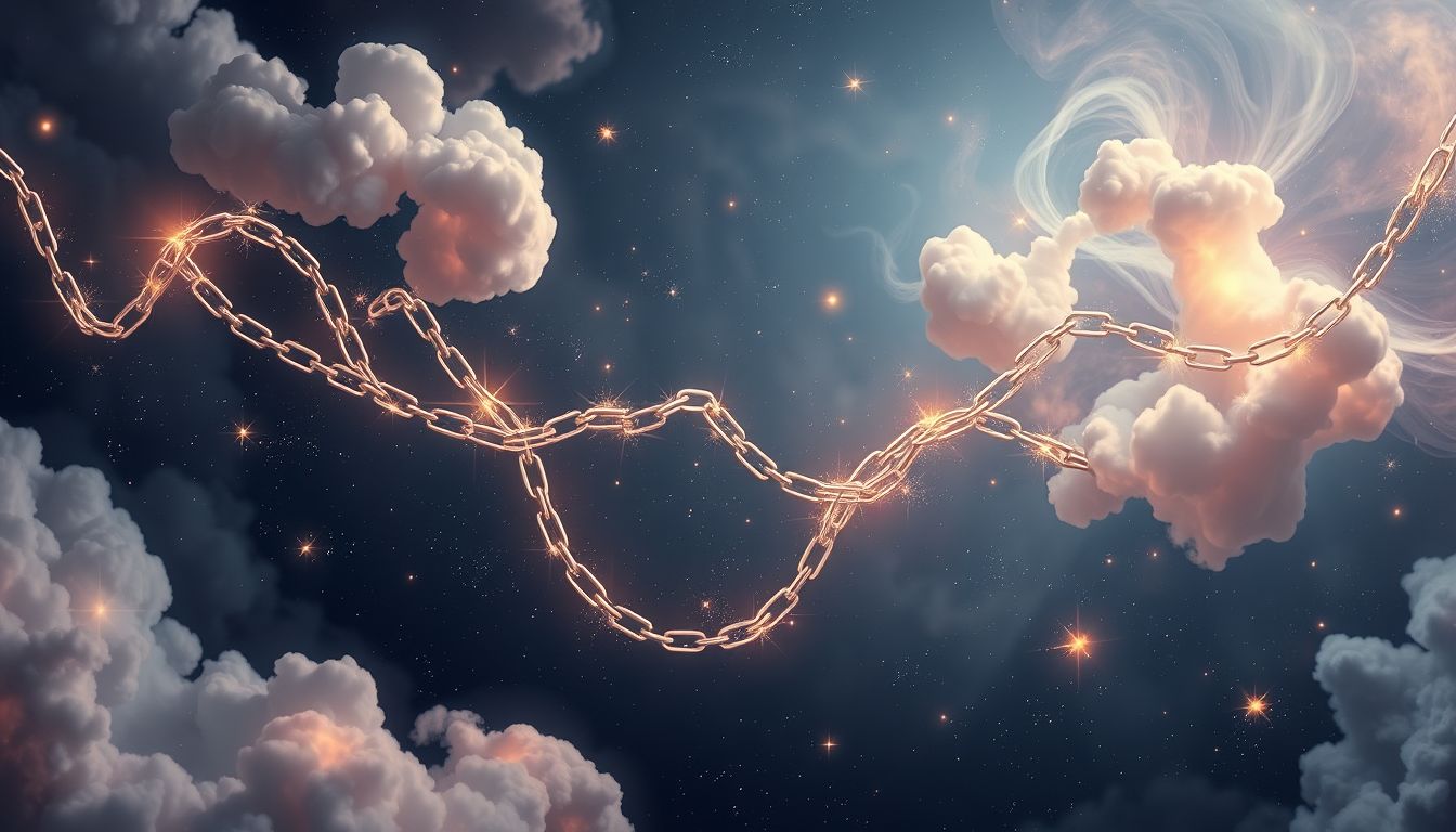 Ketten im Traum symbolisieren oft starke emotionale Bindungen.