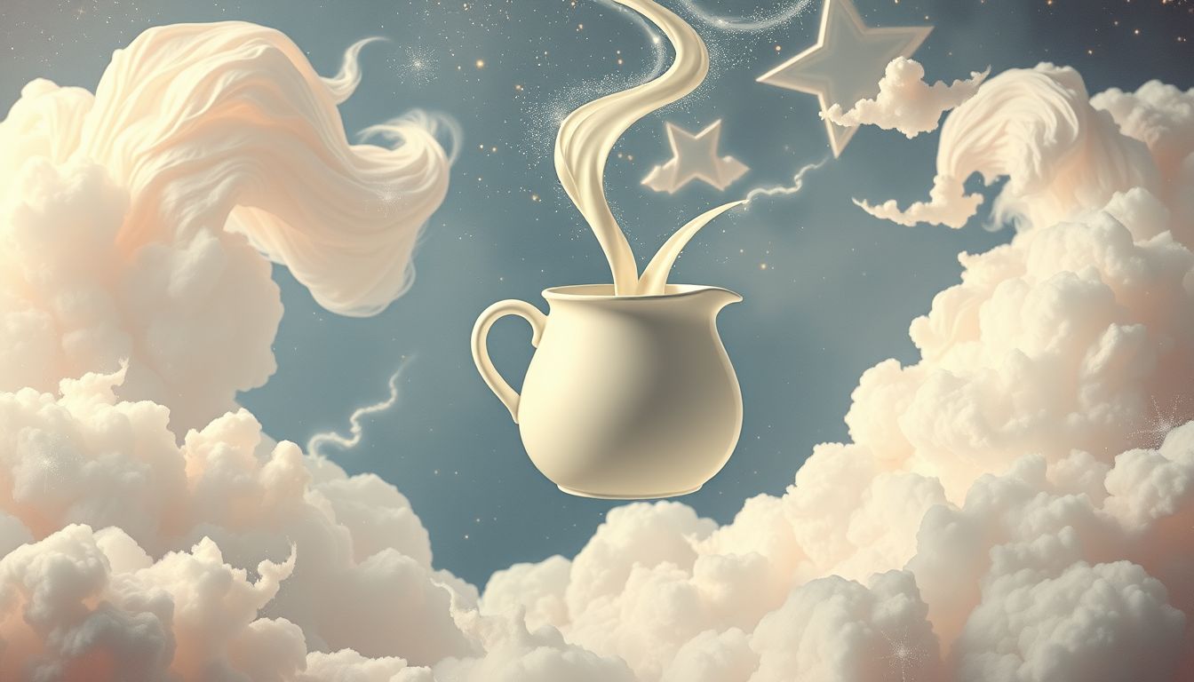 Der Milchtopf im Freien symbolisiert unbegrenzte Freiheit und Abenteuerlust.