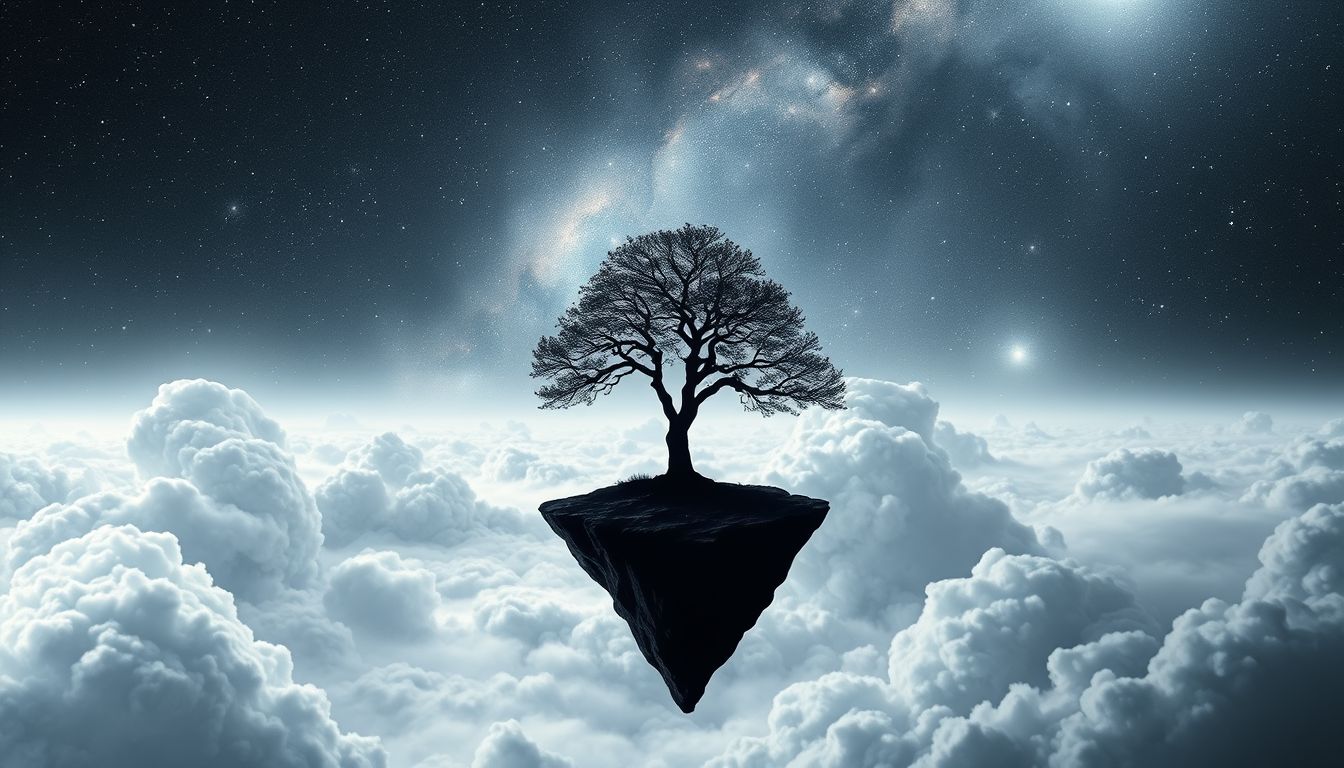 Ein einsamer Baum symbolisiert Standhaftigkeit und innere Stärke im Traum.