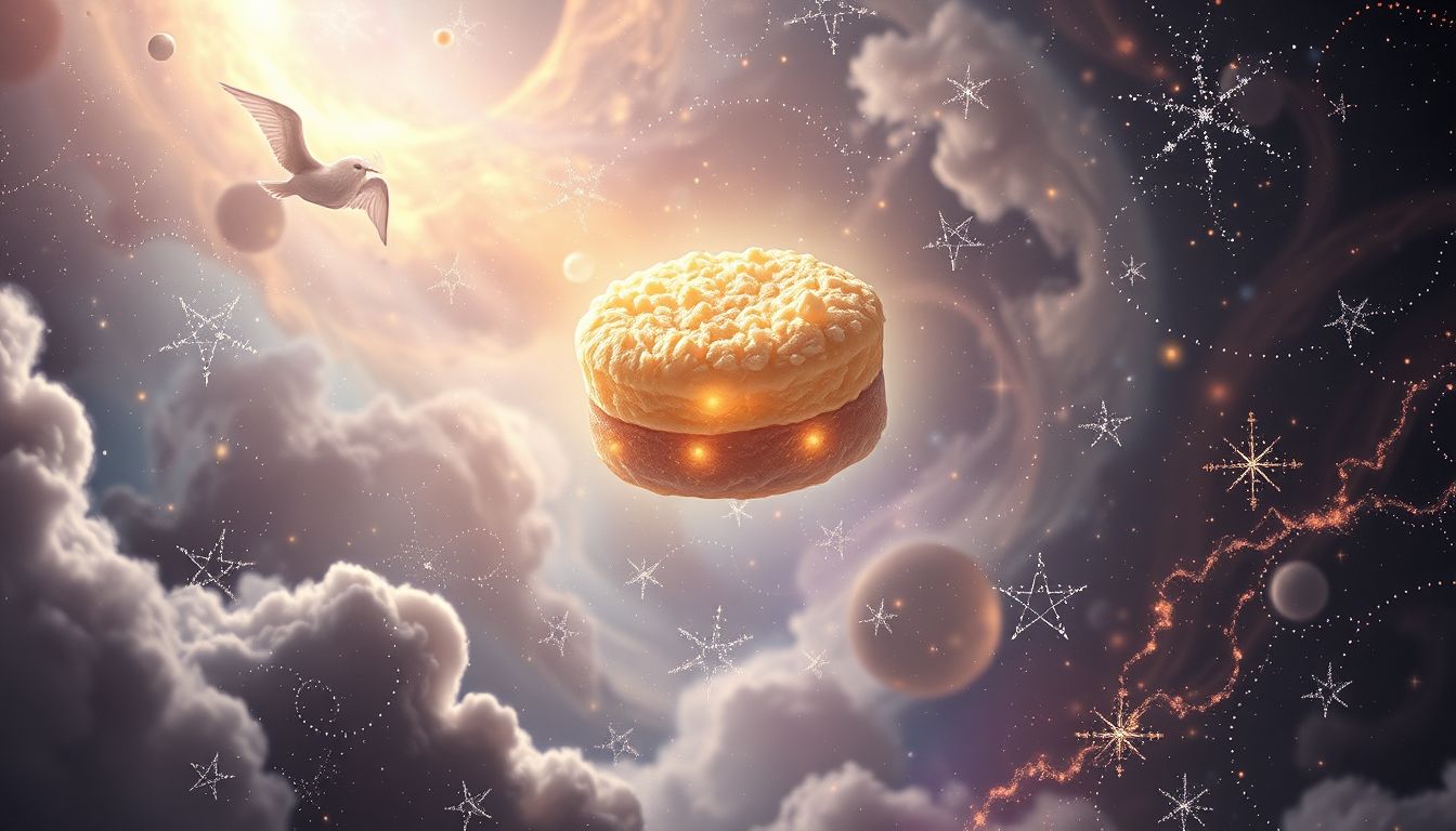Ein verzauberter Streuselkuchen im Traum symbolisiert unerwartete Wunder.