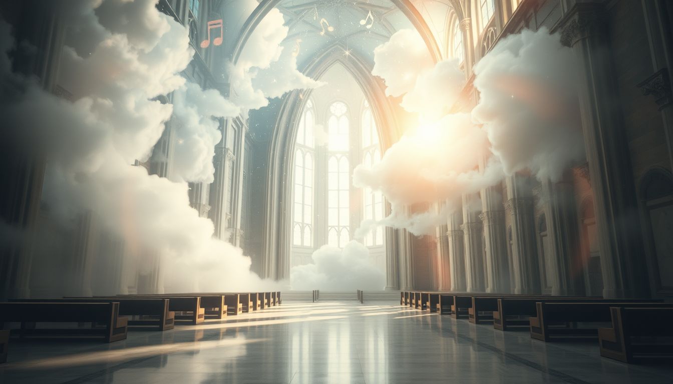 Das Stabat Mater in leerer Kirche symbolisiert spirituelle Einsamkeit und Trost.