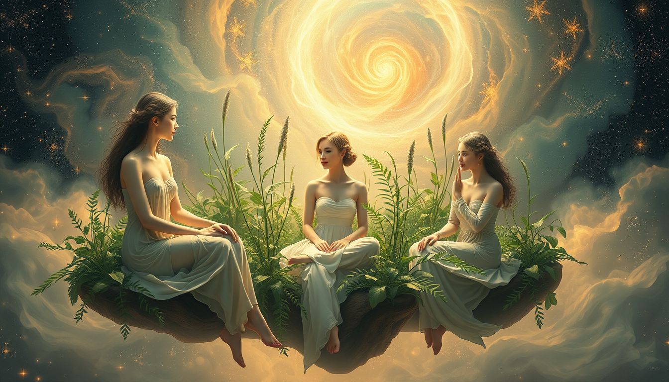 Eine friedliche Frauenversammlung symbolisiert Harmonie und gemeinschaftlichen Zusammenhalt.