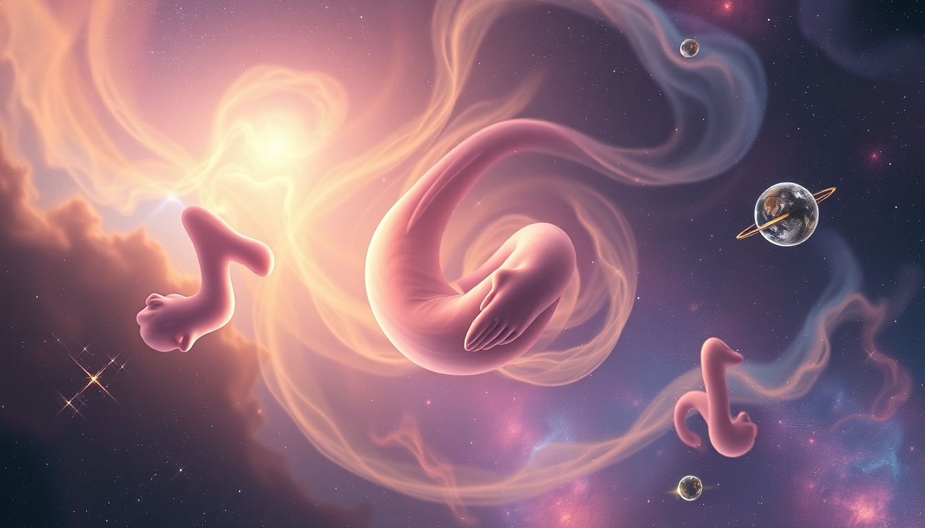 Ein sich windender Bauch symbolisiert innere Unsicherheit und Angstgefühle.