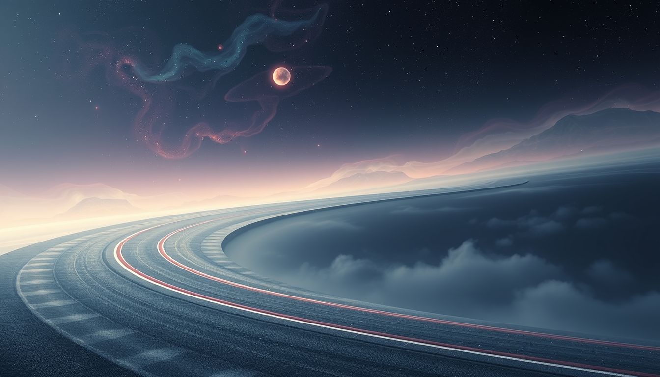 Eine leere Rennbahn symbolisiert ungenutzte Chancen und Stillstand.