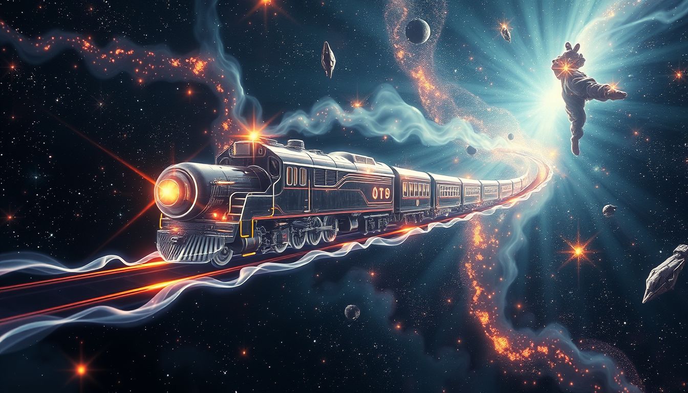 Im Traum Zug mit Gaspedal symbolisiert Kontrolle über Lebensrichtung.