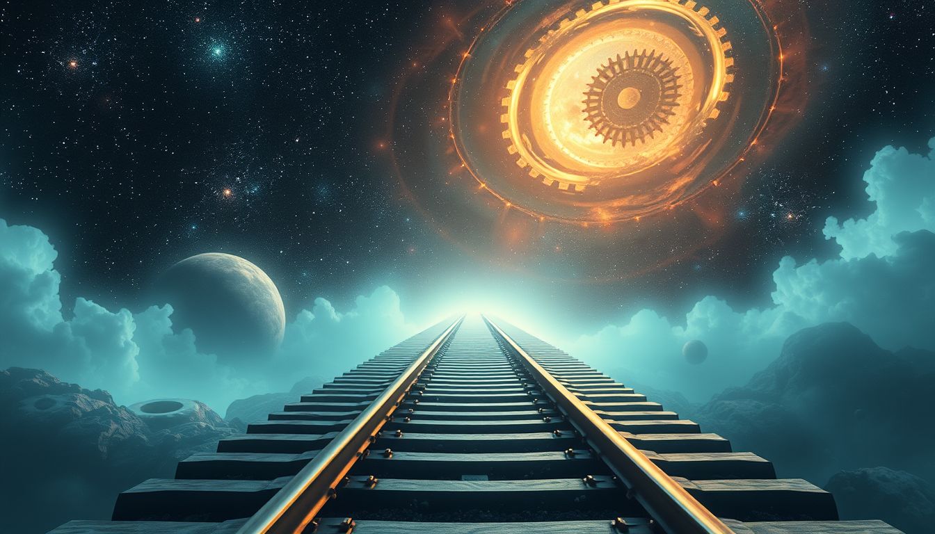 Eine leere Zahnradbahn symbolisiert unerfüllte Erwartungen im Traum.