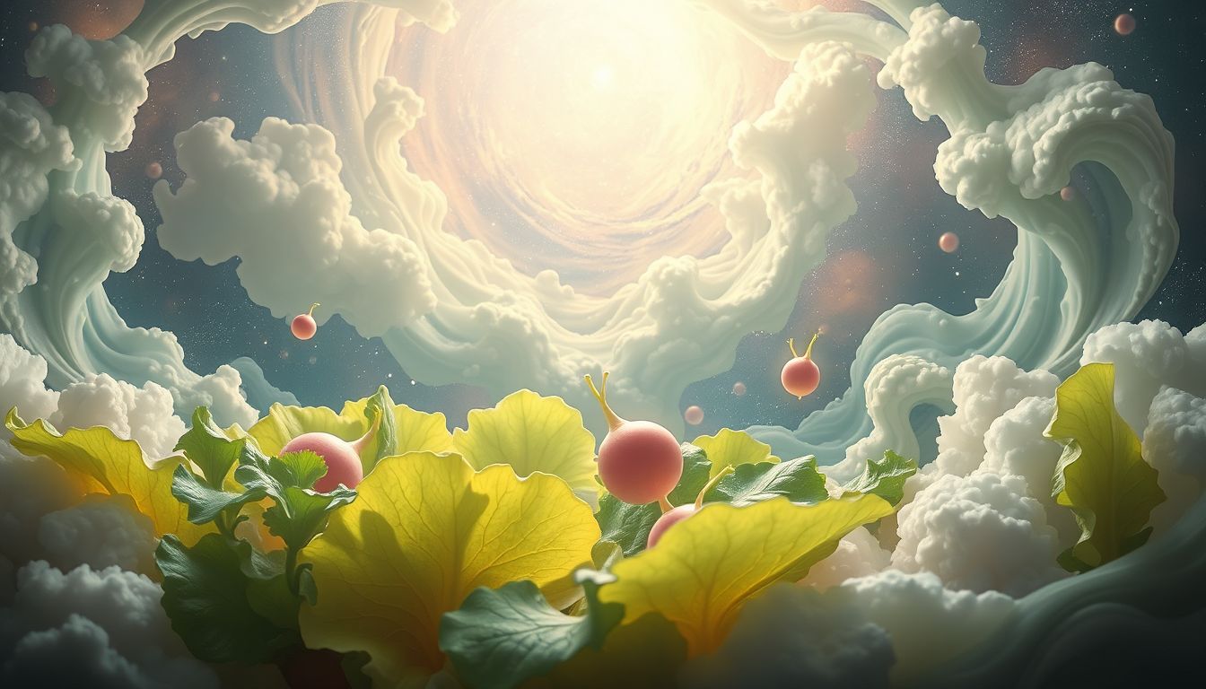 Radieschen im Traum symbolisieren oft Frische und neue Lebensenergie.