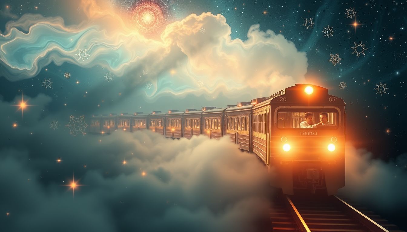 Ein Expresszug in falscher Richtung symbolisiert unerwartete Lebenshindernisse.