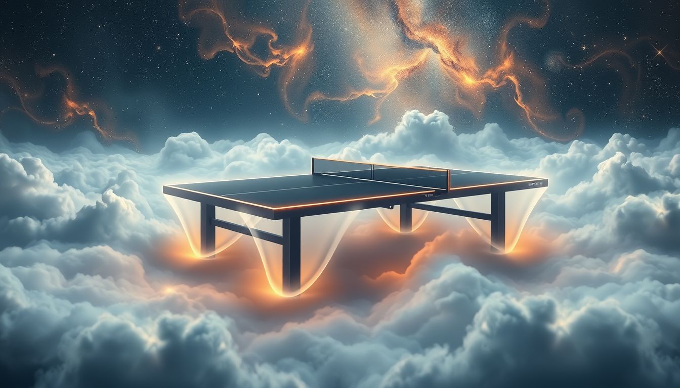 Ein beweglicher Tischtennistisch symbolisiert Wandel und dynamische Lebenssituationen.