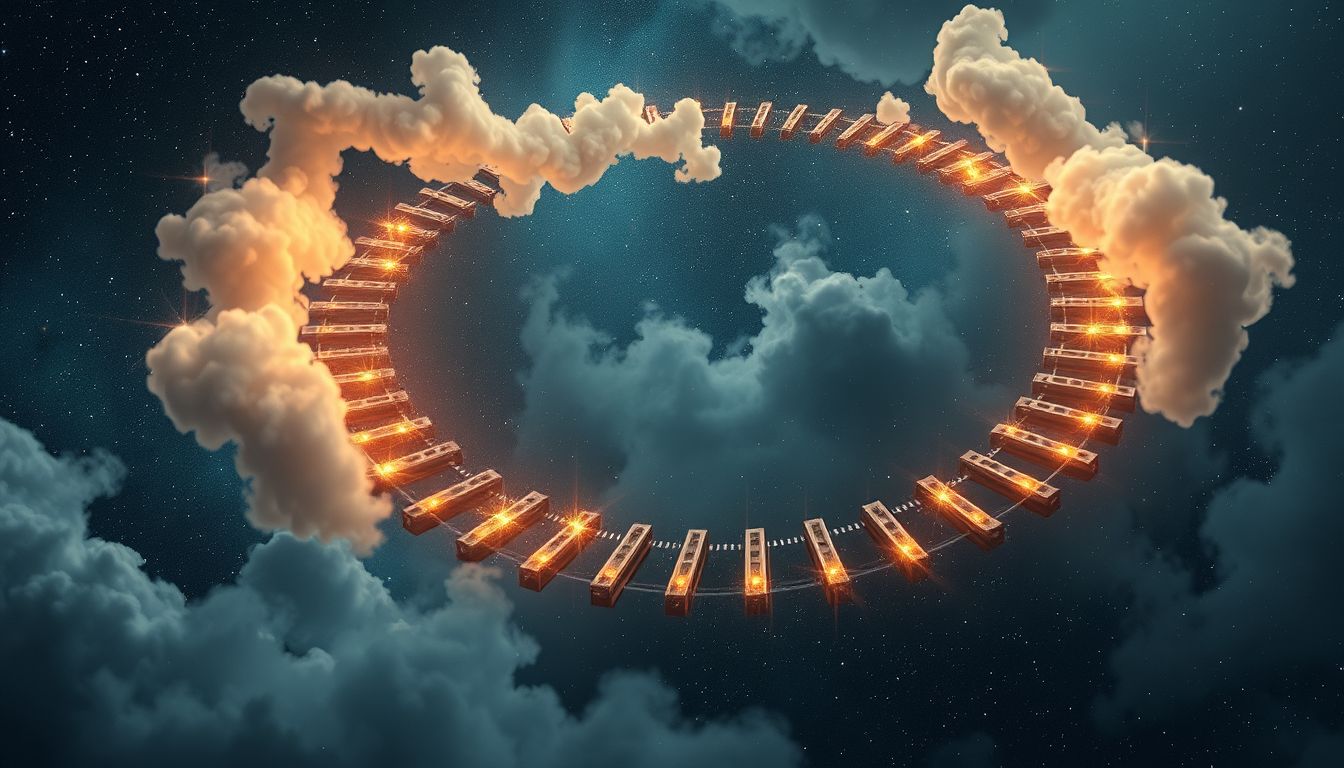 Eine holprige Zahnradbahnfahrt symbolisiert innere Unsicherheiten und Herausforderungen.