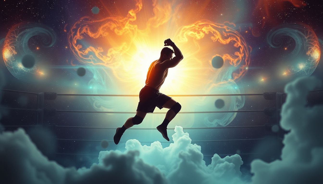 Einen Ringkämpfer beobachten symbolisiert innere Stärke und Konflikte.