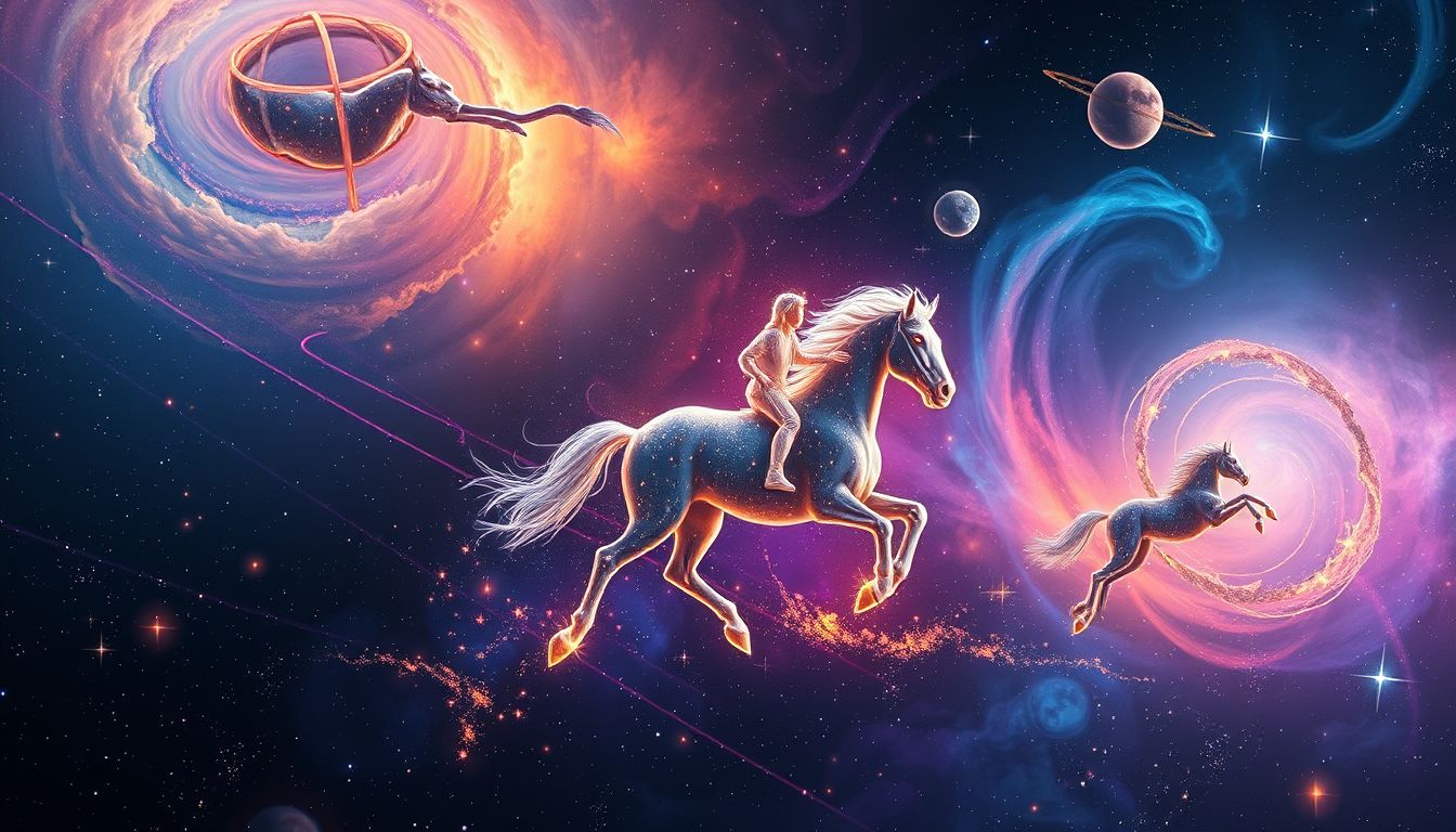 Das Reiten symbolisiert Kontrolle und Freiheit im Traumgeschehen.