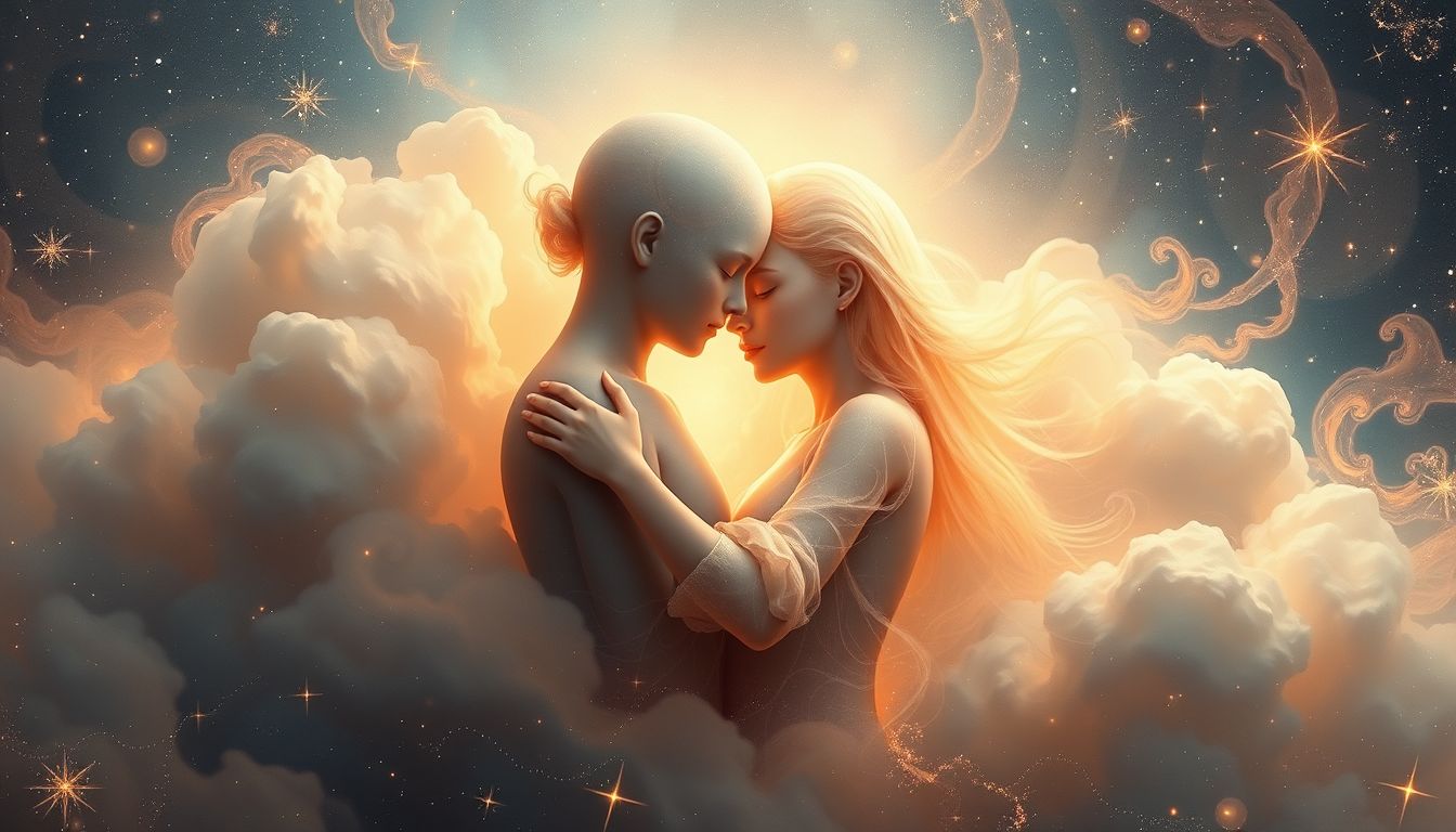 Eine Umarmung des Erziehers symbolisiert tiefes emotionales Vertrauen.