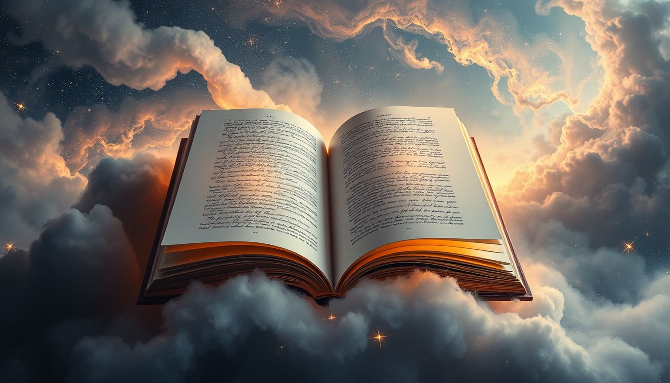 Träumen von Krickeln in Büchern symbolisiert kreative Gedankenentwicklung.