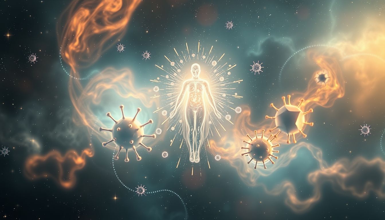 Immunität gegen Influenza symbolisiert Schutz vor emotionalen Belastungen.